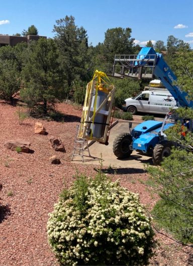 Exterior excavation equipment Excavator and work materials outside a home